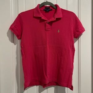 Pink Ralph Lauren polo shirt